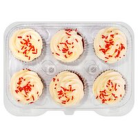 6 Pack Red Velvet Cupcakes, 10 Ounce