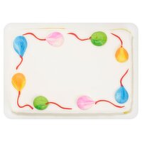 ¼ Sheet Gold Balloon and Flower Cake, 64 Ounce