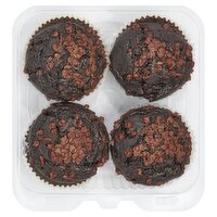 4 Pack Double Chocolate Puffin Muffin, 20 Ounce