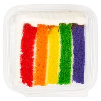 Rainbow Layer Cake Slice