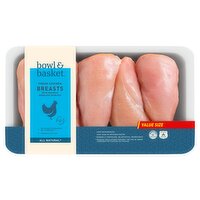 Bowl & Basket Boneless Skinless Fresh Chicken Breasts with Rib Meat Value Size
