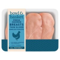 Bowl & Basket Thin Sliced Boneless Skinless Fresh Chicken Breasts