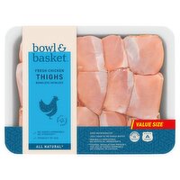 Bowl & Basket Boneless Skinless Fresh Chicken Thighs Value Size