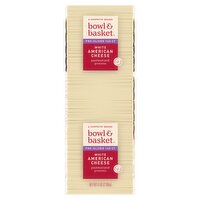 Bowl & Basket Pre-Sliced White American Cheese, 16 count