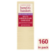 Bowl & Basket Pre-Sliced White American Cheese, 16 count