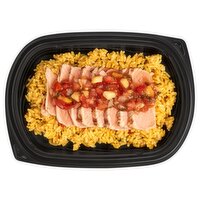 Salmon W/ Spanish Rice & Peach Mango Salsa - Sold Cold