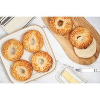 Store Baked Asiago Bagels, 6 ct, 12 oz