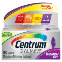 Centrum Silver Women 50+ Multivitamin/Multimineral Supplement Tablets, 100 count