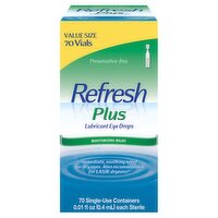 Refresh Plus® Lubricant Eye Drops Non-Preserved Tears, 0.01 fl oz (0.4mL) each Sterile