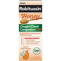 Robitussin DM Max Adult Honey Cough+Chest Congestion Liquid, for Ages 12+, 8 fl oz