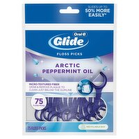 Oral-B Glide Arctic Peppermint Oil Floss Picks, 75 count