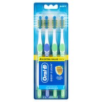 Oral-B Deep Clean Soft Toothbrushes Value Pack, 4 count