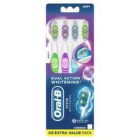 Oral-B Vivid Whitening Manual Toothbrush, Soft, 4 Count