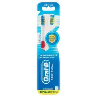 Oral-B Deep Clean Medium Toothbrushes Value Pack, 2 count