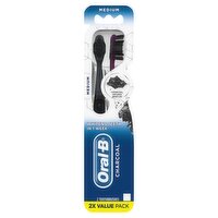 Oral-B Charcoal Medium Toothbrushes Value Pack, 2 count