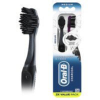 Oral-B Charcoal Medium Toothbrushes Value Pack, 2 count