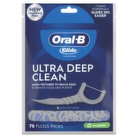 Oral-B Glide Cool Mint Flavor Ultra Deep Clean Floss Picks, 75 count