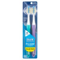 Oral-B Vibrating Pulsar Expert Clean Med Battery Powered Toothbrushes Value Pack, 2 count