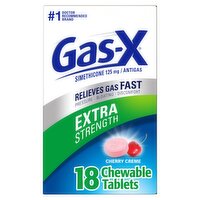 Gas-X Extra Strength Cherry Creme Simethicone Antigas Chewable Tablets, 125 mg, 18 count