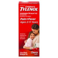 Children's Tylenol Pain + Fever Relief Medicine with Acetaminophen, Cherry, 4 Fl. Oz, 4 Fluid ounce