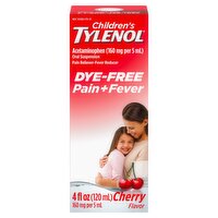 Children's Tylenol  Cherry Flavor Oral Suspension, Ages 2-11 Years, 4 fl oz