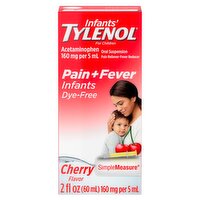 Tylenol Cherry Flavor Acetaminophen Pain + Fever Oral Suspension, 160 mg, 2 fl oz