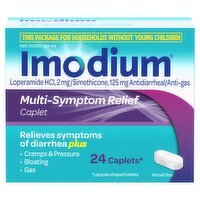 Imodium Multi-Symptom Relief Diarrhea Plus Caplets, 24 count