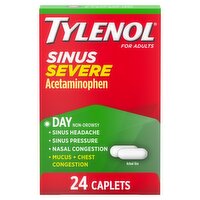Tylenol Sinus Severe Non-Drowsy Day Caplets for Adults, 24 count
