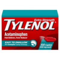 Tylenol Extra Strength Acetaminophen Caplets for Adults, 500 mg, 100 count
