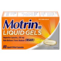 Motrin IB Ibuprofen Capsules, 200 mg, 80 count