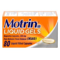 Motrin IB Ibuprofen Capsules, 200 mg, 80 count