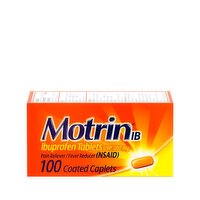 Motrin IB Ibuprofen Caplets, USP, 200 mg, 100 count