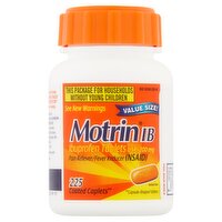 Motrin IB Ibuprofen Coated Caplets Value Size!, USP, 200 mg, 225 count, 225 Each