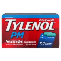 Tylenol PM Extra Strength Acetaminophen 500 mg Caplets, 150 count