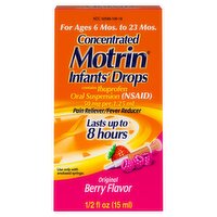 Infants' Motrin Concentrated Drops, Fever Reducer, Ibuprofen, Berry Flavored, .5 Oz, 0.5 Fluid ounce