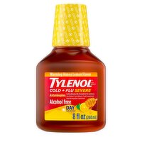 Tylenol Cold + Flu Severe Warming Honey Lemon Flavor Day Non-Drowsy Liquid for Adults, 8 fl oz