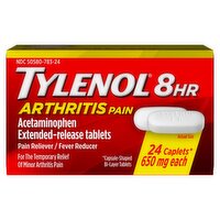 Tylenol 8hr Arthritis Pain Acetaminophen Extended-Release Tablets, 650 mg, 24 count