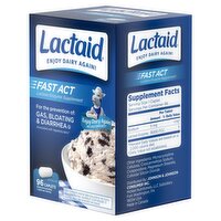 Lactaid Fast Act Lactase Enzyme Supplement, 96 count