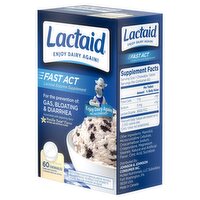 Lactaid Fast Act Vanilla Twist Flavor Lactase Enzyme Supplement, 60 count