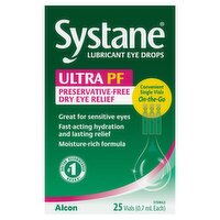 Alcon Systane Ultra PF Preservative-Free Dry Eye Relief Lubricant Eye Drops, 25 count