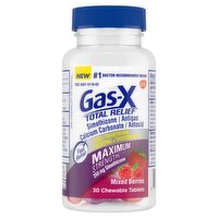 Gas-X Total Relief Maximum Strength Mixed Berries Chewable Tablets, 30 count