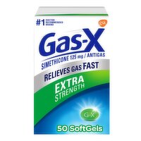 Gas-X Extra Strength Simethicone Antigas Softgels, 125 mg, 50 count