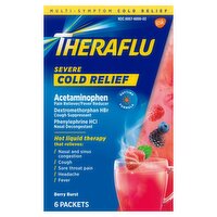 Theraflu Berry Burst Severe Multi-Symptom Cold Relief Packets, 6 count, 6 Each