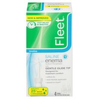 Fleet Saline Enema Laxative, 4.5 fl oz, 4 count