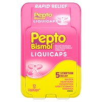 Pepto Bismol Rapid Relief LiquiCaps, 12 count