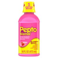 Pepto Bismol Cherry Upset Stomach Reliever/Antidiarrheal, 16 fl oz