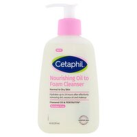 Cetaphil Flaxseed Oil & Pentavitin Nourishing Oil to Foam Cleanser, 8 fl oz