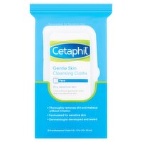 Cetaphil Face Gentle Skin Cleansing Cloths, 25 count