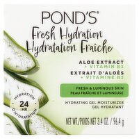 Pond's Fresh Hydration Aloe Extract + Vitamin B3 Hydrating Gel Moisturizer, 3.4 oz