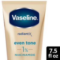 Vaseline Radiant X Even Tone 1% Niacinamide Silky Body Lotion, 7.5 fl oz